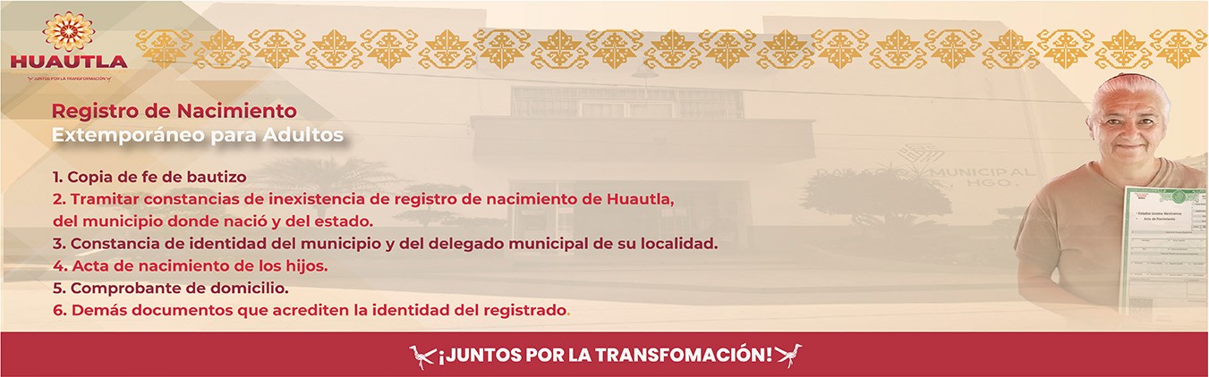 Registro de Nacimiento Extemporáneo para adultos